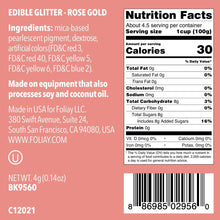 Load image into Gallery viewer, Rose Gold Edible Glitter