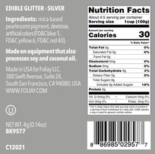 Load image into Gallery viewer, Silver Edible Glitter