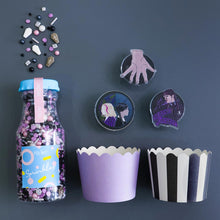 Load image into Gallery viewer, Wednesday Addams Cupcake Decorating Kit