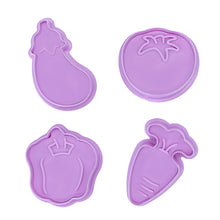 Load image into Gallery viewer, Vegetable Cookie Cutters - Set of 4