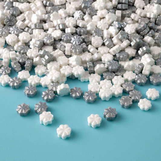 White & Silver Star Candy Sprinkles