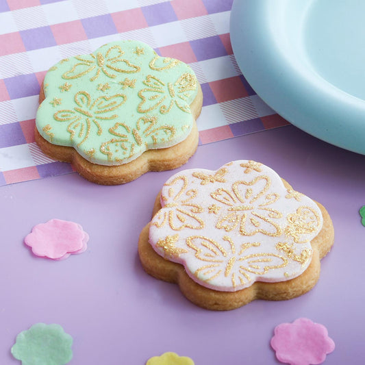 5.9" x 5.9" Butterflies Pattern Cookie Stencil