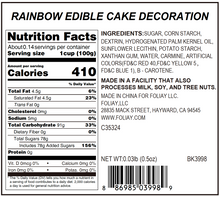 Load image into Gallery viewer, Rainbow Heart Edible Cake Decoration