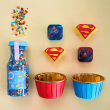 Load image into Gallery viewer, Superman Cupcake Decorating Kit