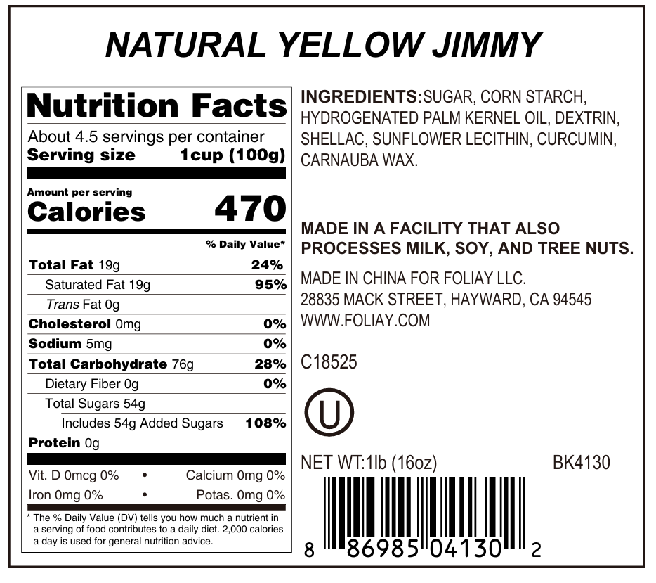 Natural Yellow Jimmies Sprinkles