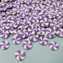 Load image into Gallery viewer, Purple & White Swirl Edible Cake Decoration