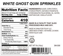 Load image into Gallery viewer, White Ghost Quin Sprinkles