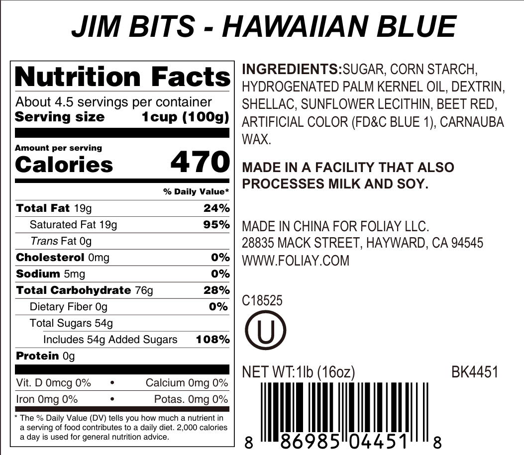 Hawaiian Blue Jimmies Sprinkles