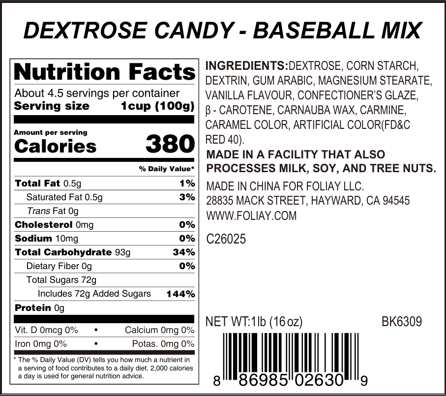 Baseball Mix Candy Sprinkles