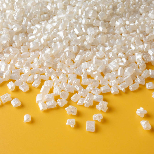 White Shimmer Pearl Sugar Rocks
