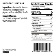 Load image into Gallery viewer, Light Blue Glitter Paint Powder