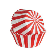 Load image into Gallery viewer, Red Stripes Standard Cupcake Liners - 25 Count