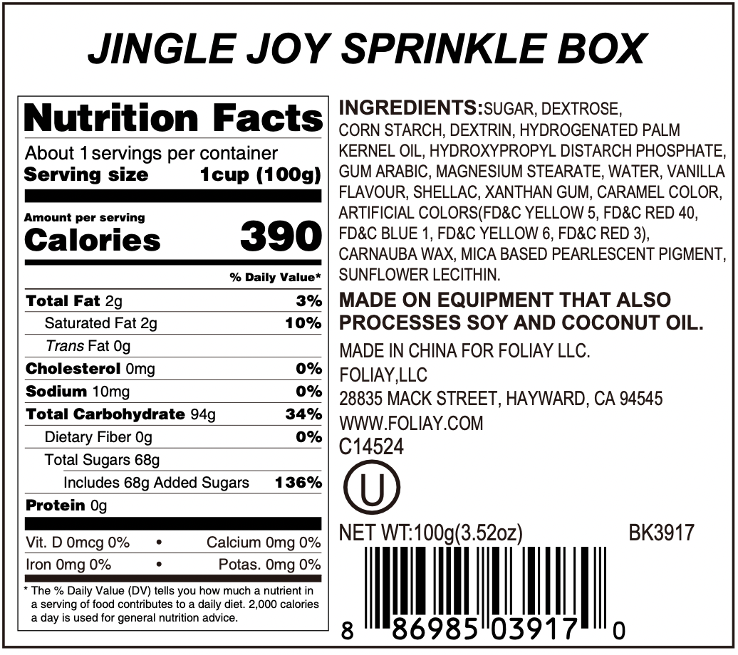 Jingle Joy 9 Cell Sprinkle Box