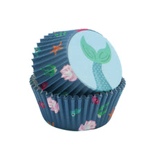 Load image into Gallery viewer, Mermaid Standard Cupcake Liners - 25 Count