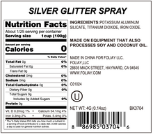 Load image into Gallery viewer, Silver Edible Glitter Spray