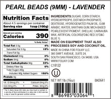 Load image into Gallery viewer, Lavender Shimmer Sugar Pearls (9mm)
