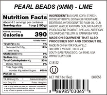 Load image into Gallery viewer, Lime Shimmer Sugar Pearls (9mm)