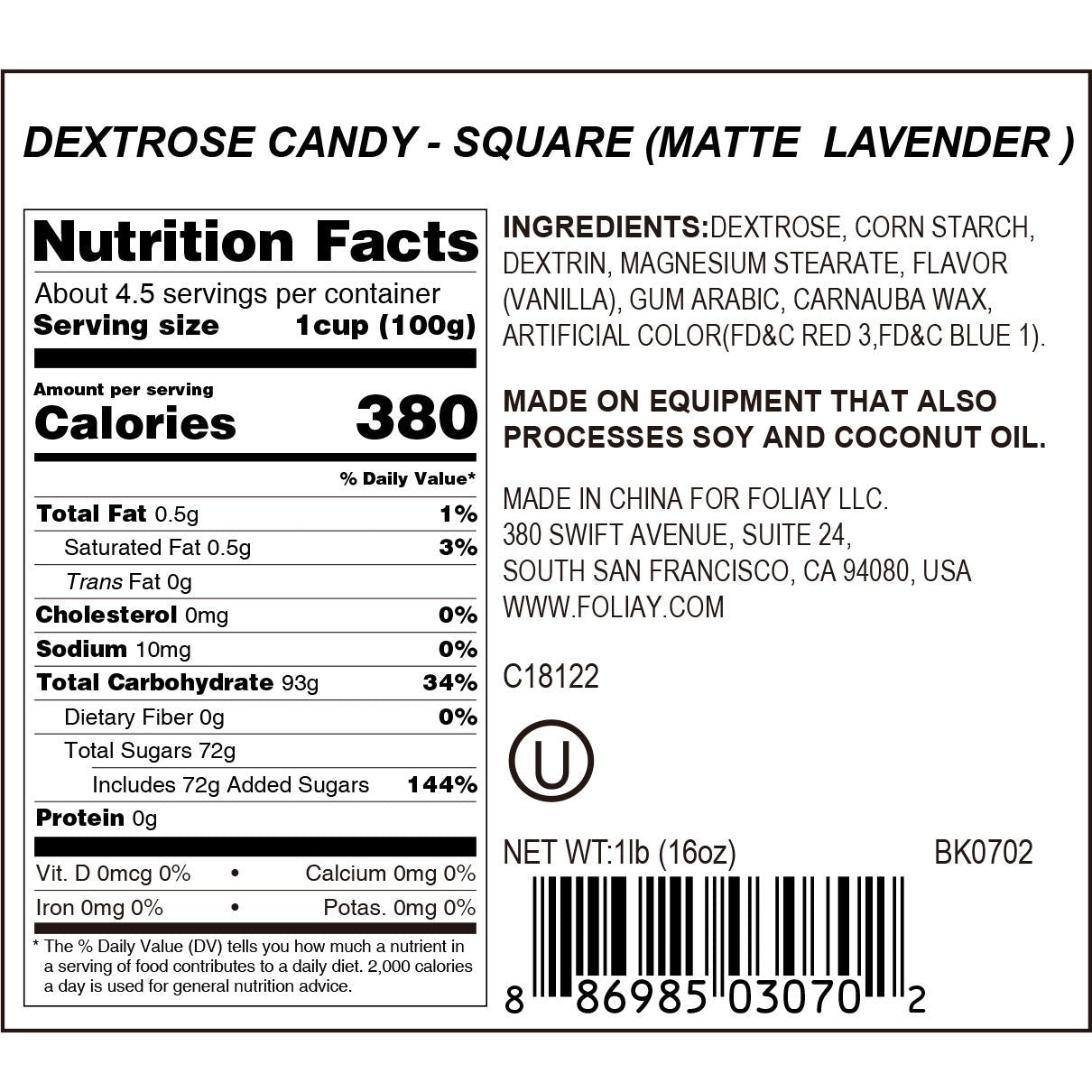 Purple Square Candy Sprinkles