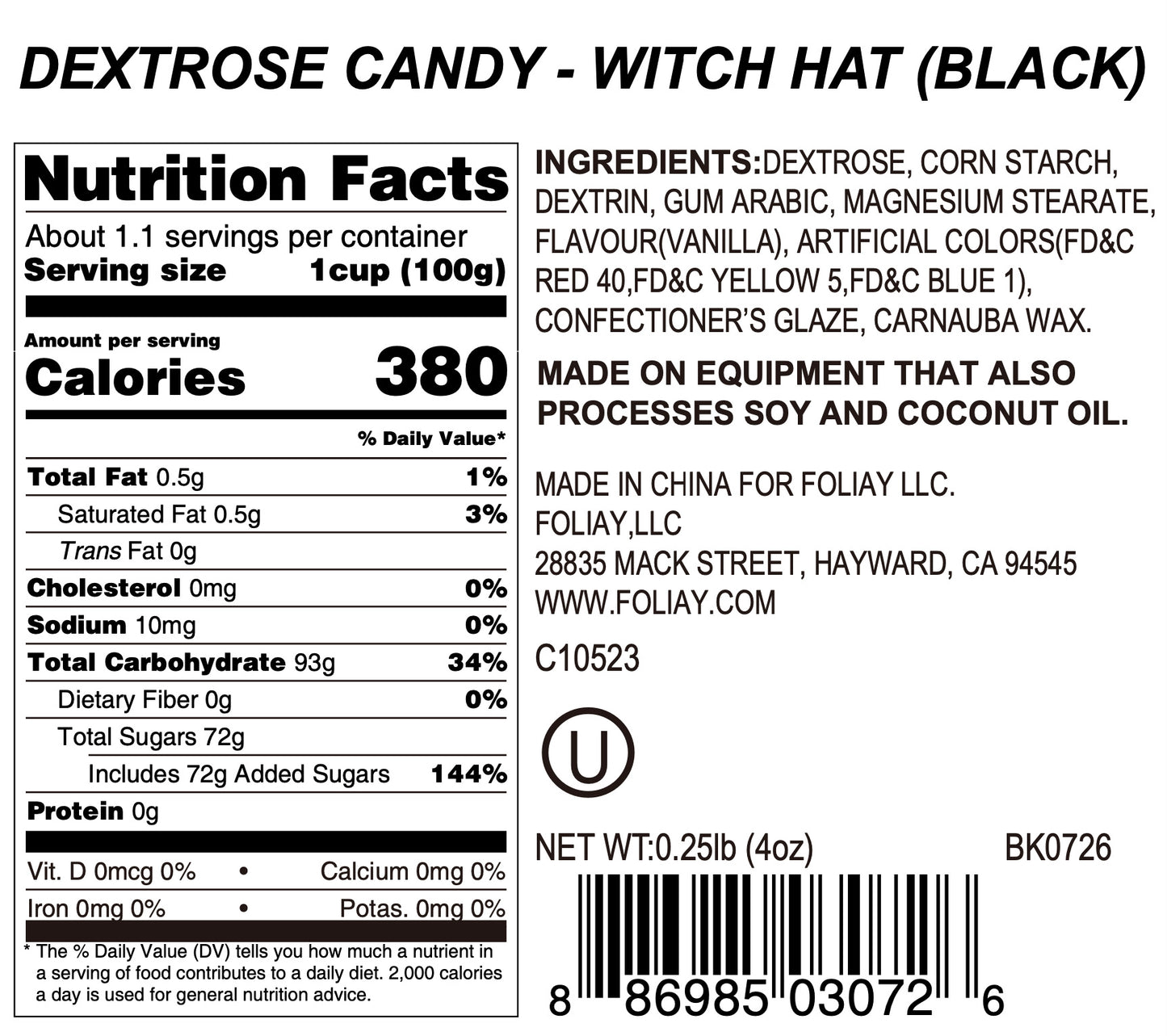 Witch Hat Candy Sprinkles
