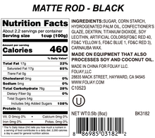 Load image into Gallery viewer, Black Matte Rod