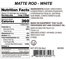 Load image into Gallery viewer, White Matte Rod