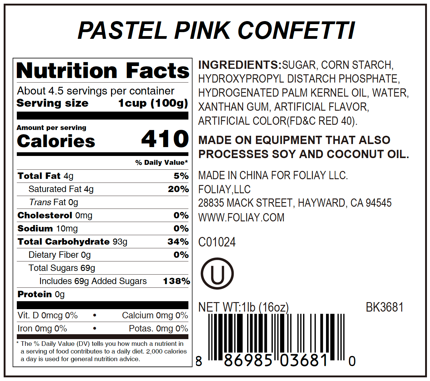 Pastel Pink Quin Sprinkles