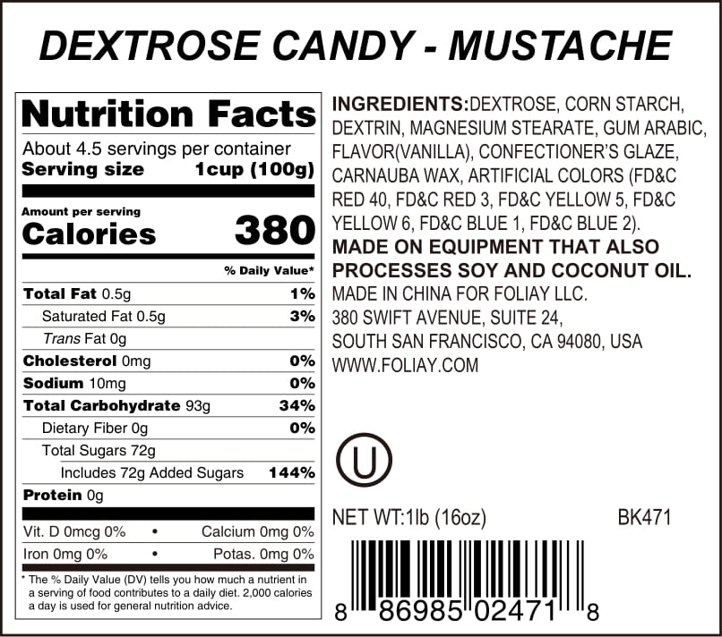 Mustache Candy Sprinkles