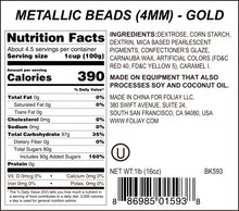 Load image into Gallery viewer, Gold Shimmer Sugar Pearls