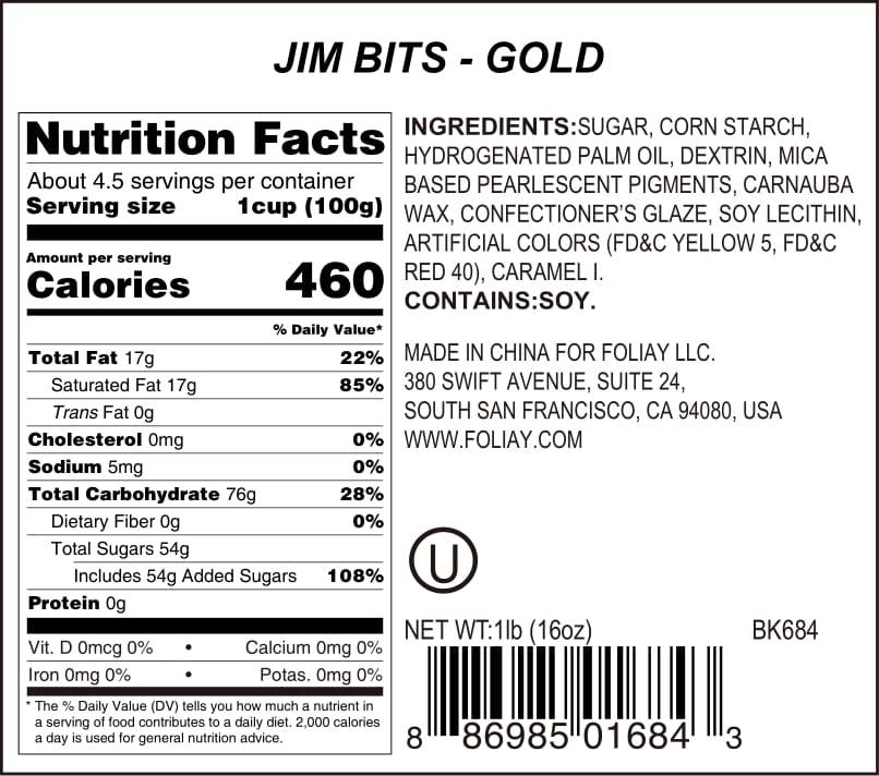 Gold Jimmies Sprinkles