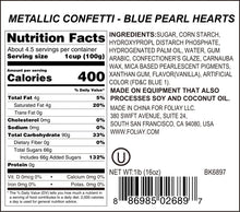 Load image into Gallery viewer, Blue Pearl Hearts Quin Sprinkles