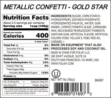 Load image into Gallery viewer, Gold Stars Quin Sprinkles