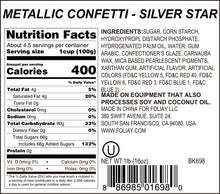 Load image into Gallery viewer, Silver Stars Quin Sprinkles