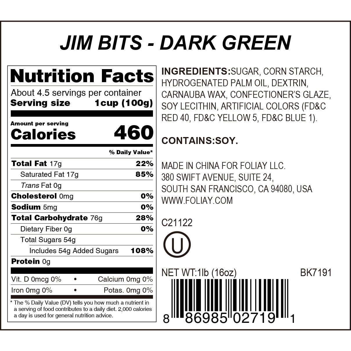 Dark Green Jimmies Sprinkles