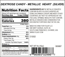 Load image into Gallery viewer, Metallic Silver Heart Candy Sprinkles