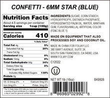 Load image into Gallery viewer, Neon Blue Stars Quin Sprinkles