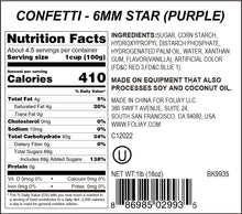 Load image into Gallery viewer, Neon Purple Stars Quin Sprinkles