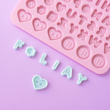 Load image into Gallery viewer, Button Letters Alphabet Silicone Mold