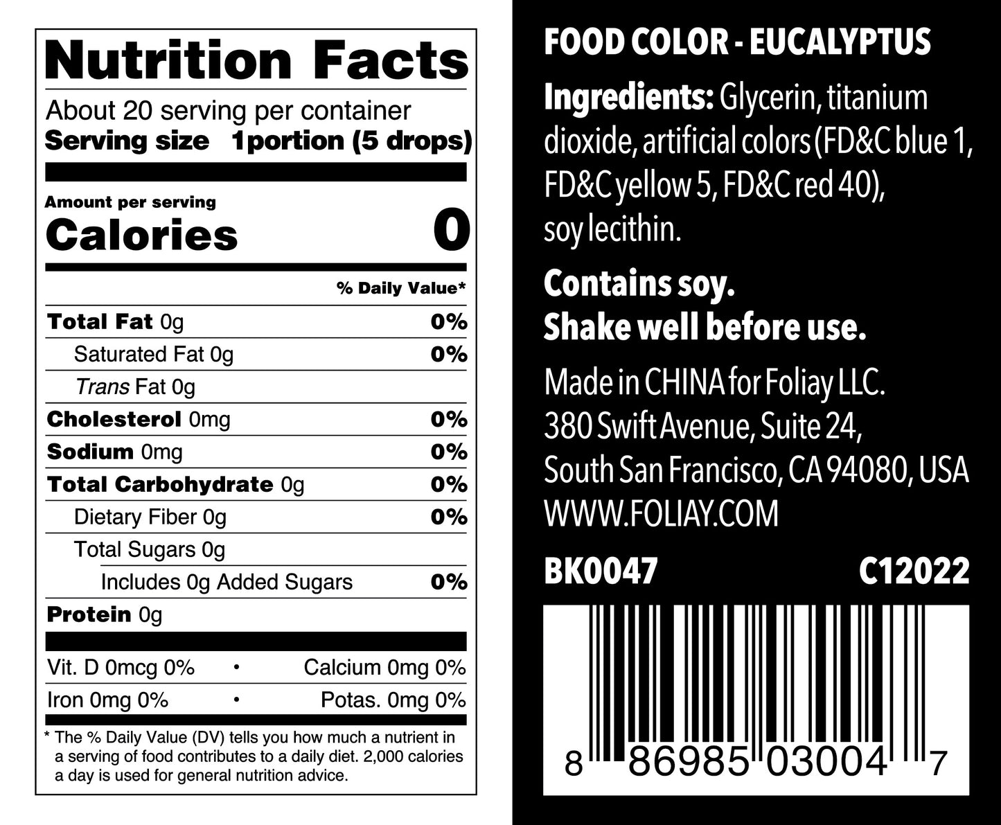 Oil Based Food Color Eucalyptus 1.22oz