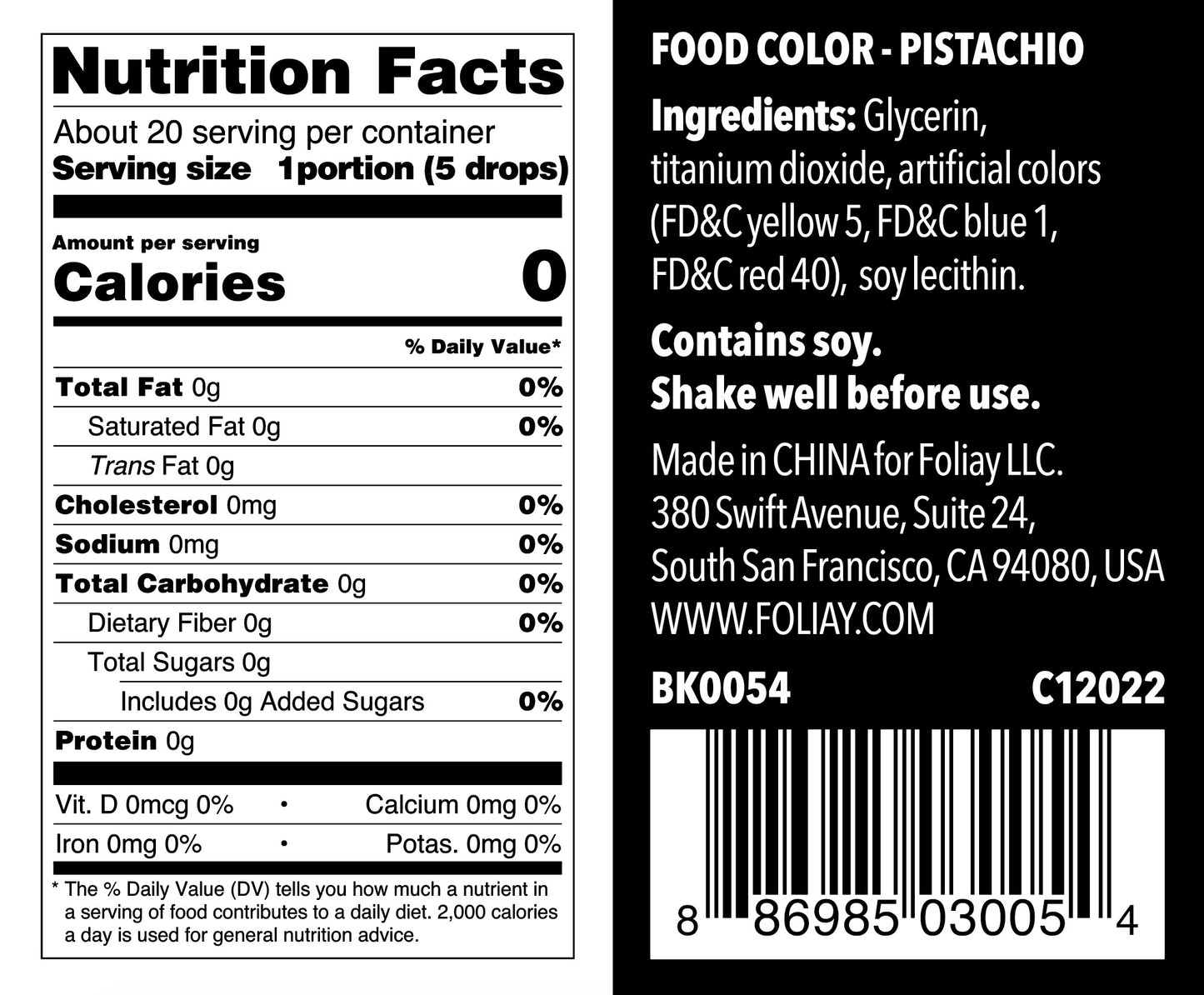 Oil Based Food Color Pistachio 1.22oz