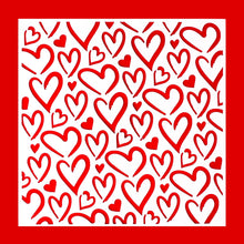 Load image into Gallery viewer, 5.9" x 5.9" Hearts Cookie Stencil