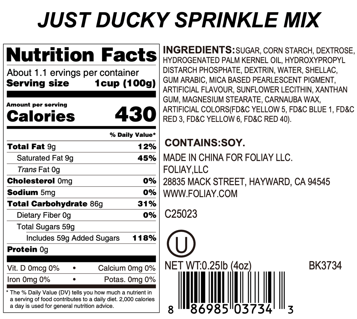 Just Ducky Sprinkle Mix