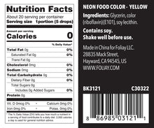 Load image into Gallery viewer, Glow In The Dark Oil Based Food Color Neon Yellow 1.22oz