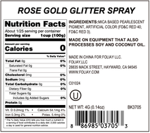 Load image into Gallery viewer, Rose Gold Edible Glitter Spray