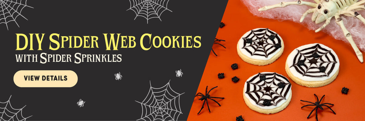 DIY Spider Web Cookies with Spider Sprinkles