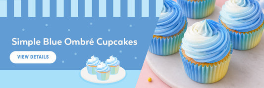Simple Blue Ombré Cupcakes