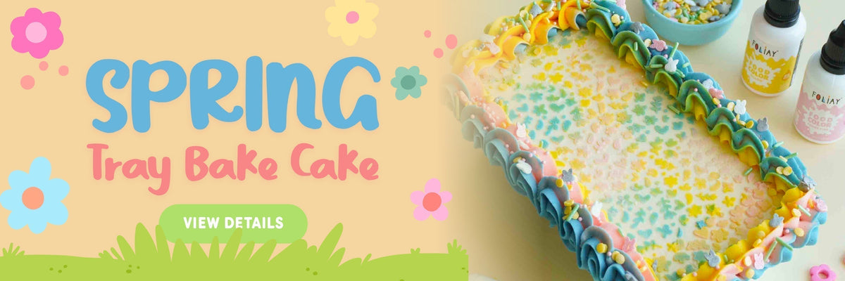 Easy Springtime Tray Bake Cake Recipe