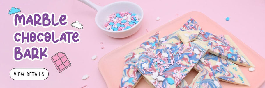 Pretty Marbled White Chocolate Bark Recipe!