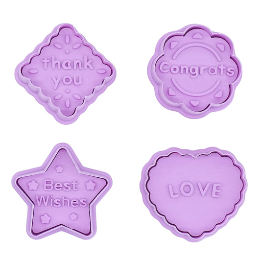Blessing Messages Cookie Cutters - Set of 4