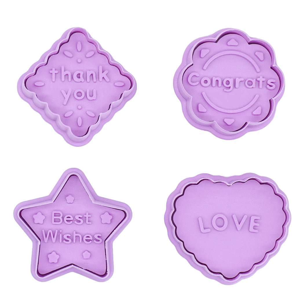 Blessing Messages Cookie Cutters - Set of 4