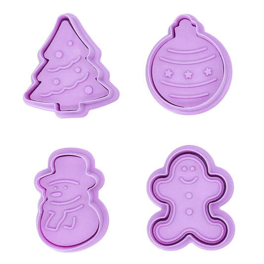 Jolly Christmas Cookie Cutters - Set of 4